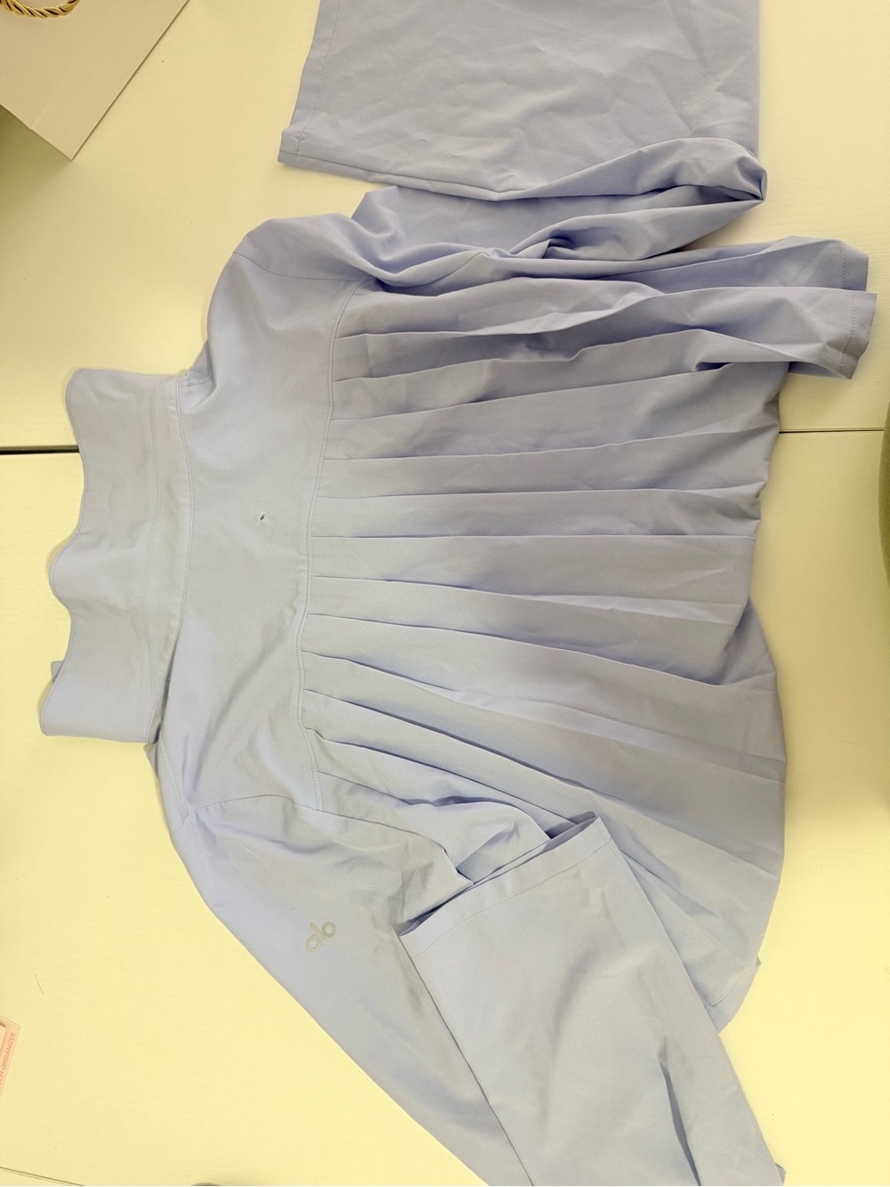 Light Lavender Pleated Long Sleeve Top ALO YOGA
